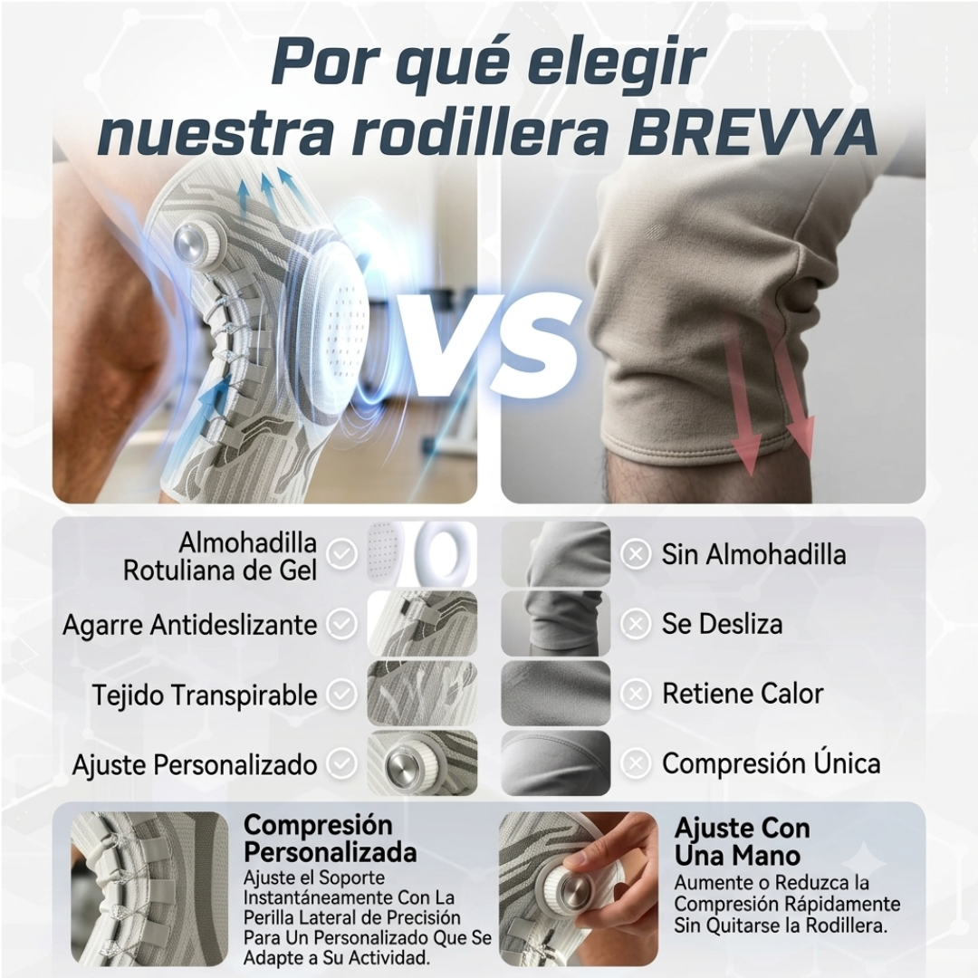Rodillera Compresiva Ajustable Brevya™